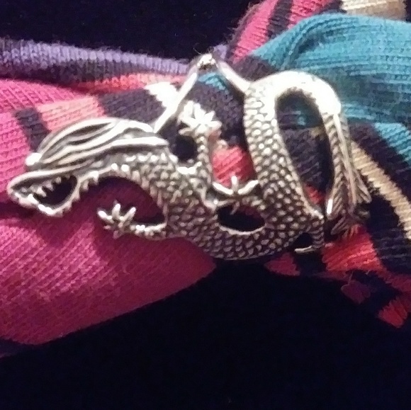 .925 Sterling Silver Dragon ring - Picture 3 of 8